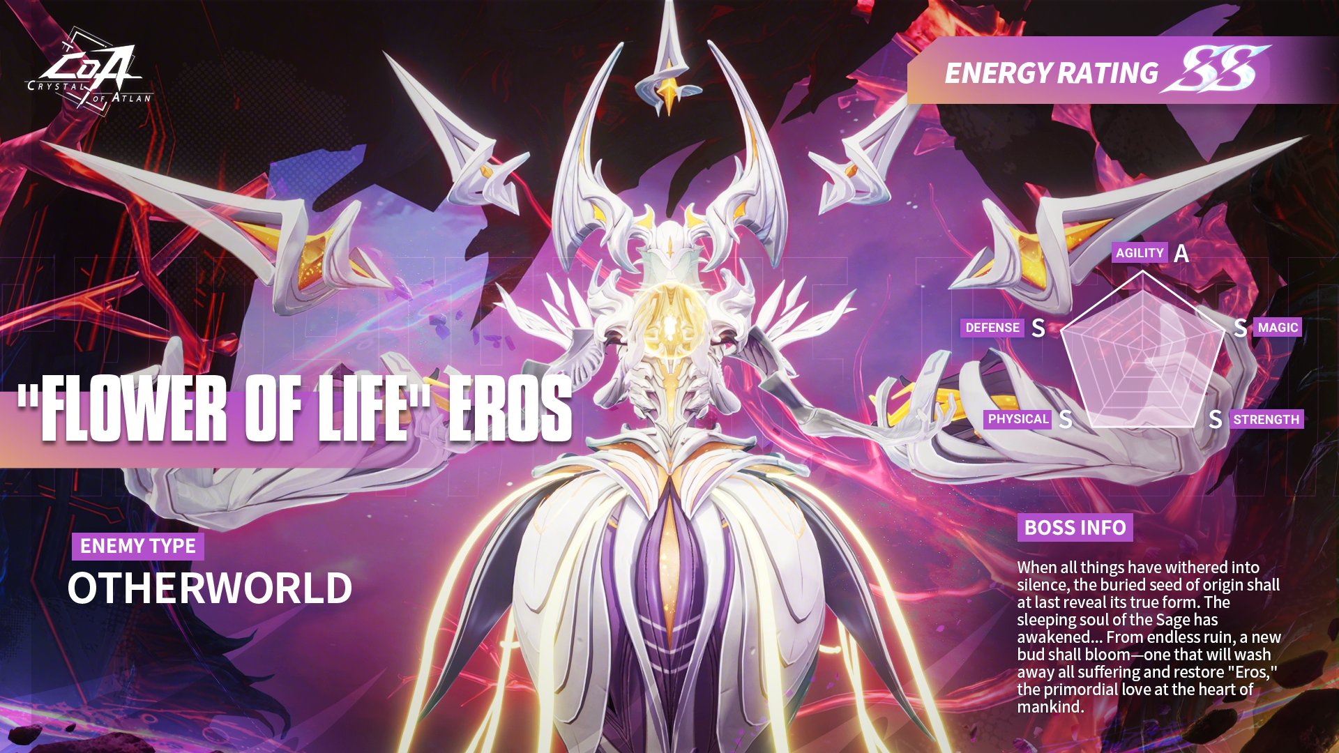 Eros, the Life Flower — the boss's yellow second form.