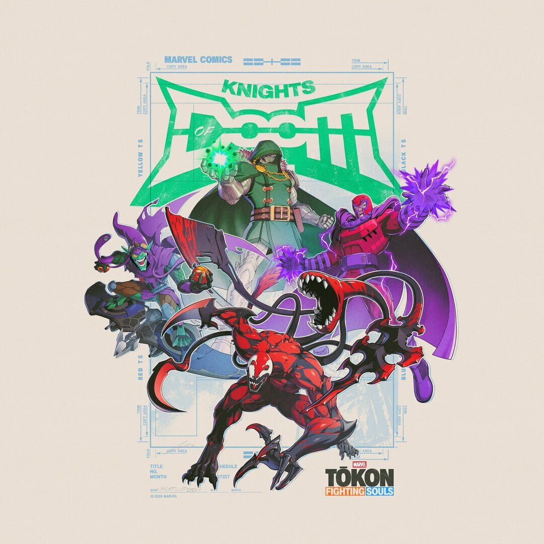 Knights of Doom team key art: Doctor Doom, Magneto, Green Goblin, and Carnage