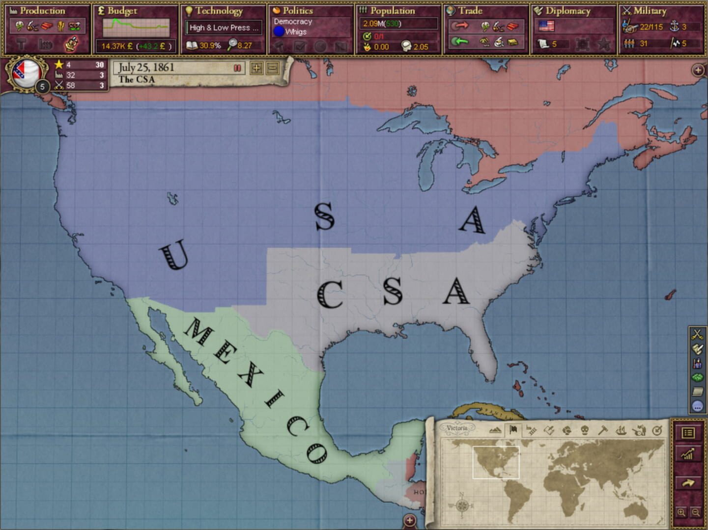 Victoria II: A House Divided screenshot 3