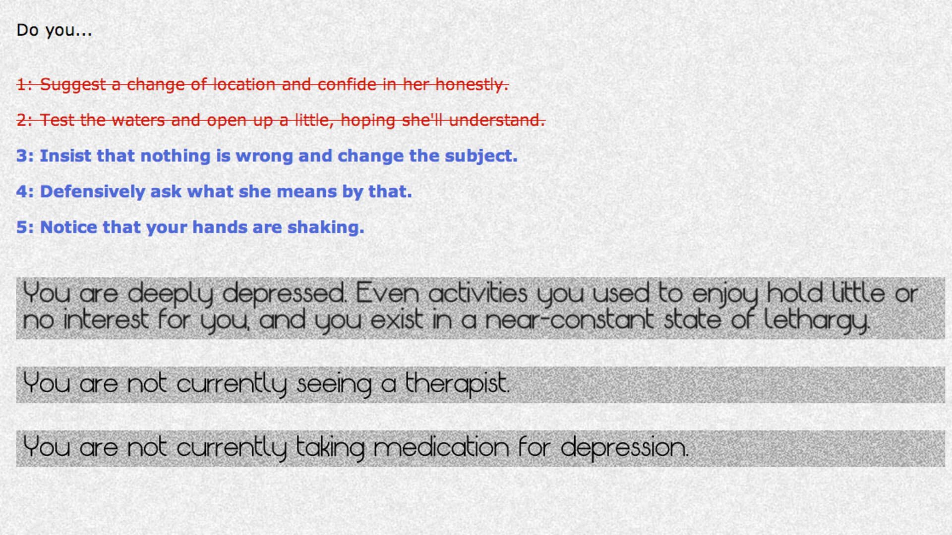 Depression Quest screenshot 3