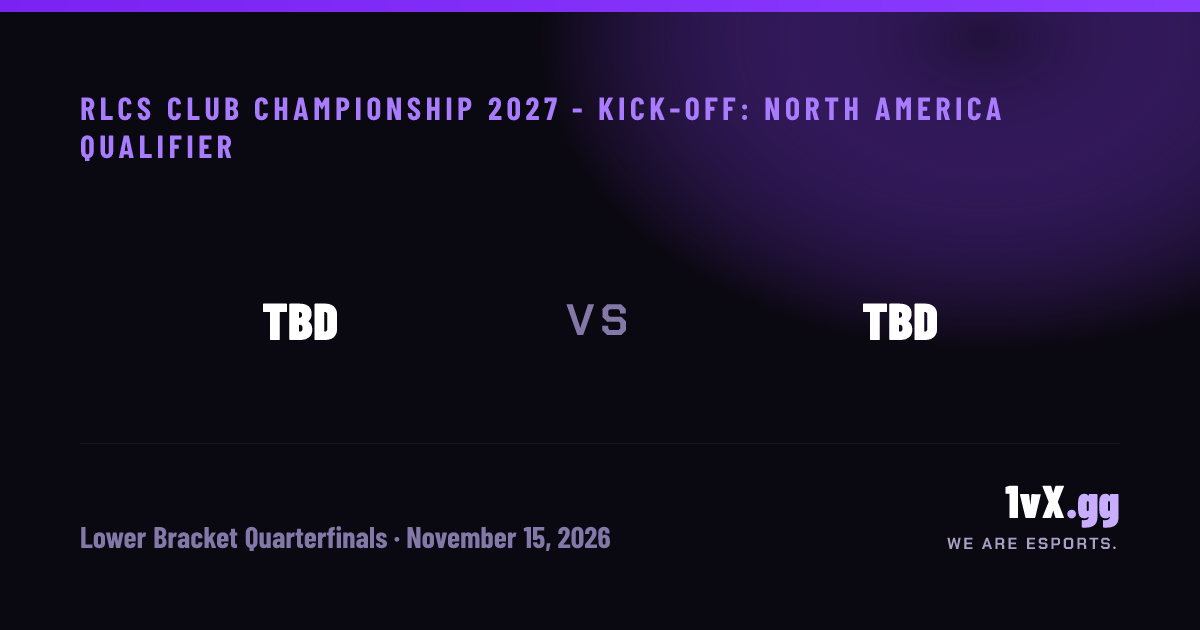 Lower Bracket Quarterfinals — RLCS Club Championship 2027 - Kick-Off ...